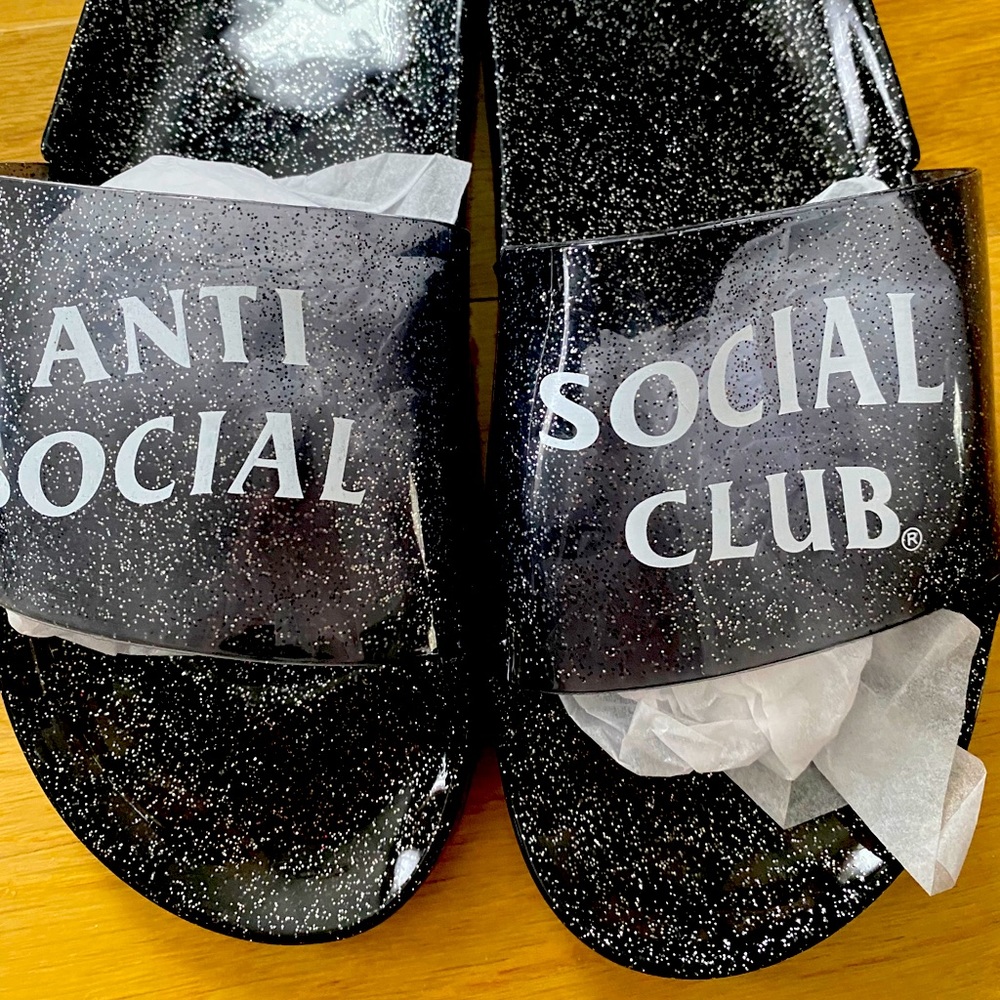 Brand New Anti Social Slides size 42 which is 9US